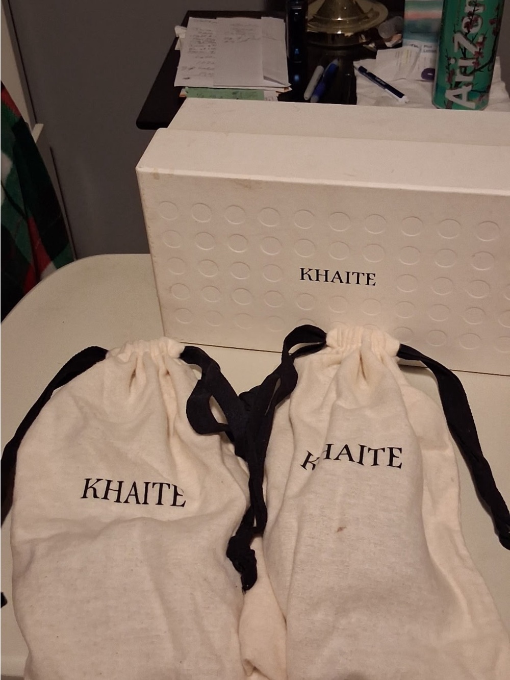 Khaite Crete Ruched Leather Slides - Picture 8 of 8